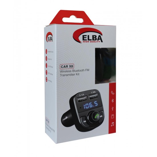 Elba Car X8 2Usb Wireless Bluetooth Fm Transmitter Kit Elba Car X8 2Usb Wireless Bluetooth Fm Transmitter Kit