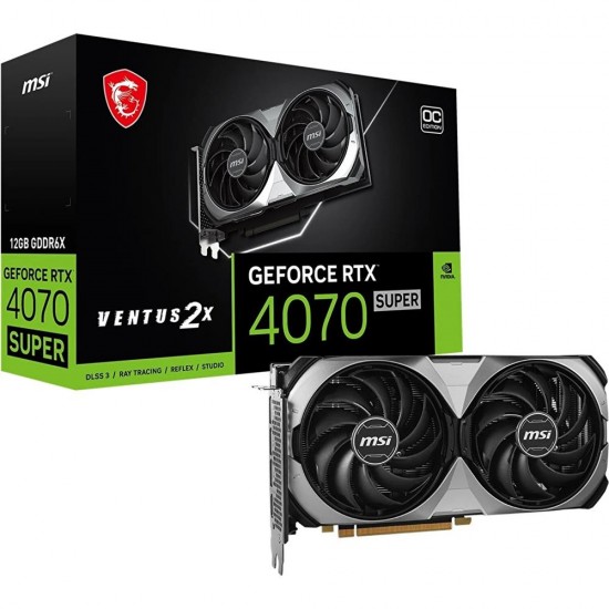 Msı Vga Geforce Rtx4070 Super 12G Ventus 2X Oc 12Gb Gddr6X 192B Dx12 Pcıe (3Xdp 1Xhdmı) Ekran Kartı Msı Vga Geforce Rtx4070 Super 12G Ventus 2X Oc 12Gb Gddr6X 192B Dx12 Pcıe (3Xdp 1Xhdmı) Ekran Kartı