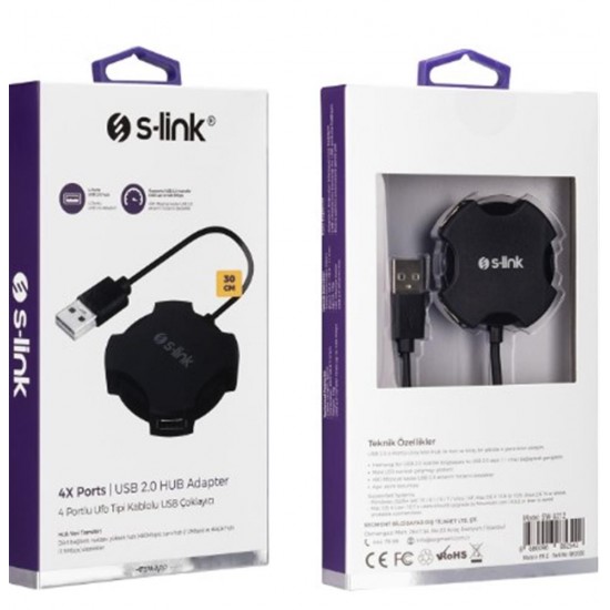 S-link Swapp SW-U212 Siyah Usb 2.0 4 Port Hub Kablolu Çevirici Adaptör S-link Swapp SW-U212 Siyah Usb 2.0 4 Port Hub Kablolu Çevirici Adaptör