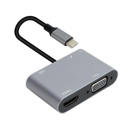 Vcom CU4511 Type-C To Hdmi+Vga+Usb 3+3.5mm Aux+ Type-C Çevirici Vcom CU4511 Type-C To Hdmi+Vga+Usb 3+3.5mm Aux+ Type-C Çevirici