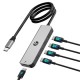 Vcom CUE11S-Gray Type-C To 4-Usb-C (10GBps)+Pd 3.0 100W Çoklayıcı