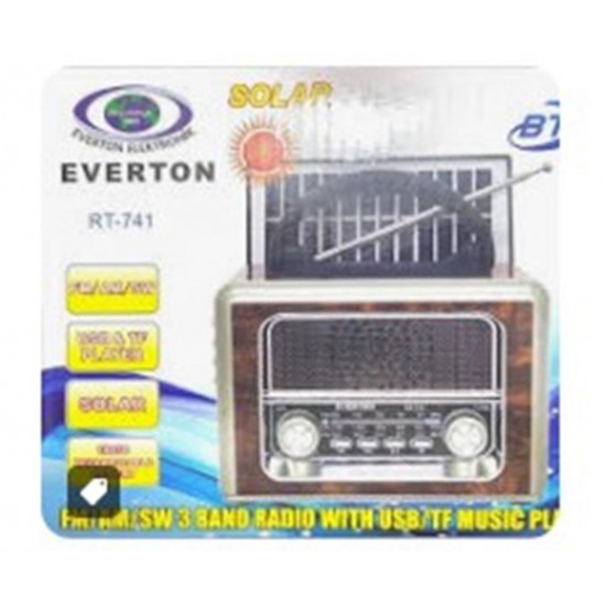 Everton Rt-741 -Fm-Am-Sw-Usb-Tf Card-Aux Nostaljik Radyo