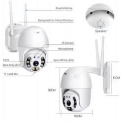 Apronx APX-WP70 3mp 2.8mm 8 LED Wifi Ptz Kamera