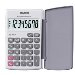 Casio LC-401LV-WE 8 Hane Beyaz Cep Tipi Hesap Makinesi