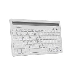 Everest KB-BT82 Beyaz-Gümüş Bluetooth Ultra İnce+Şarjlı Q Mac-Win-Android-Ios Uyumlu Kablosuz klavye