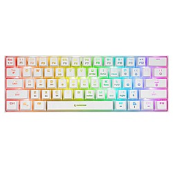 Rampage KB-RX63 B-ATOM Beyaz Bluetooth RGB Backlight RED SWITCH Mekanik Q 63 Tuşlu Oyuncu Klavyesi