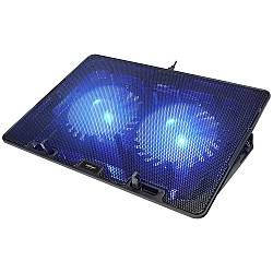 Addison AD-S1 Waft Mavi Led Işıklı 2 Fanlı 2 Usb Dc 5V 125-125-20mm Notebook Soğutucu Stand