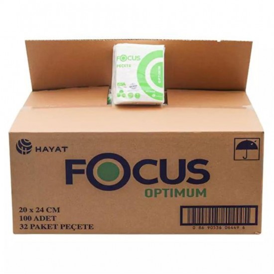 Focus Optimum Peçete (50005122) Kağıt 100Lü 32 Adet 20x24 Cm