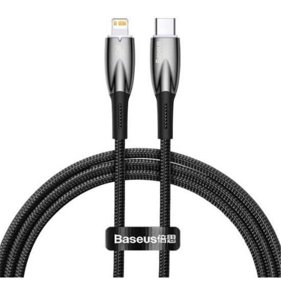 Baseus Glimmer Series Siyah CADH000001 1mt 20w Type-C to Lightning Şarj Kablosu Örgülü Baseus Glimmer Series Siyah CADH000001 1mt 20w Type-C to Lightning Şarj Kablosu Örgülü