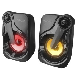 Mikado MD-X27 2.0 Multimedia 3W-2 Siyah 5V USB LED Işıklı Speaker Hoparlör