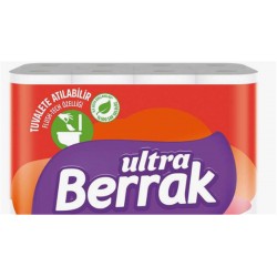 Berrak Ultra 501560 16-3 48 Rulo 2 Katlı Tuvalet Kağıdı Flushable