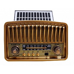 Everton Rt-852  Bluetooth Fm-Usb-Tf-Aux Şarjlı Nostaljik Radyo Güneş Panelli