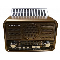 Everton Rt-673 Bluetooth Fm-Usb-Tf- Şarjlı Solar Nostaljik Radyo