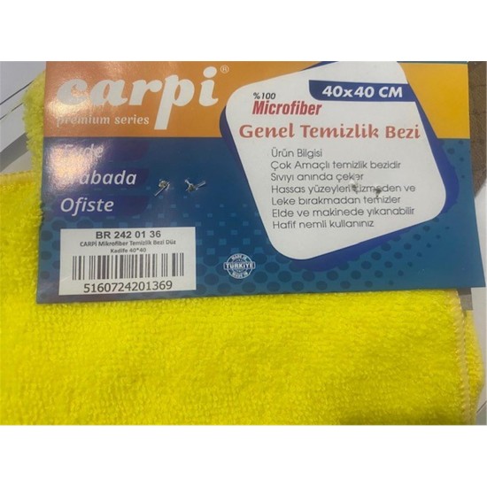 Carpi Mikrofiber (2420136) Genel Temizleme Bezi 50X70cm Carpi Mikrofiber (2420136) Genel Temizleme Bezi 50X70cm