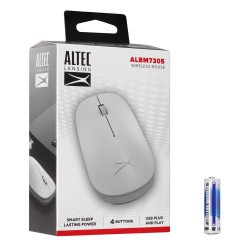 Altec Lansing ALBM7305 Beyaz 2.4GHz USB 1600DPI Alkalin Pilli Kablosuz Mouse