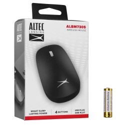 Altec Lansing ALBM7305 Siyah 2.4GHz USB 1600DPI Alkalin Pilli Kablosuz Mouse