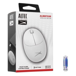 Altec Lansing ALBM7335 Beyaz 2.4GHz USB 1200DPI Alkalin Pilli Kablosuz Mouse