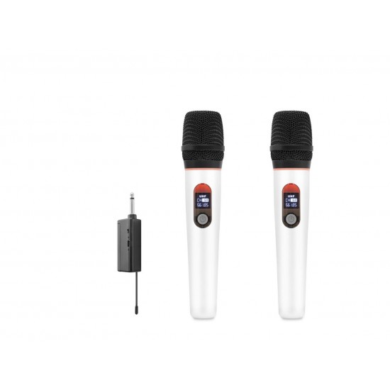Hadron HDX2791B Beyaz Kablosuz (WIRELESS) 2Lİ Mikrofon Hadron HDX2791B Beyaz Kablosuz (WIRELESS) 2Lİ Mikrofon