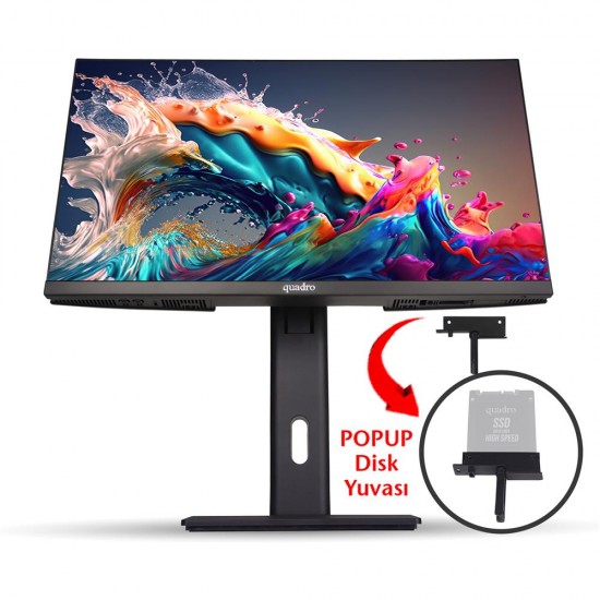 Quadro EXPANSE AI B224 25165 23.8" IPS Ci5 12450H 16gb 512gb NVME SSD OB VGA Freedos AIO P.İzi