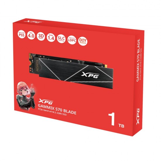 XPG 1TB Gammix S70 Blade 7400MB-s-5500MB-s PCIe Gen4 x4 M.2 2280 Ssd Harddisk (PS5 Uyumlu)