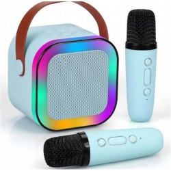 WowKids YS13 İki Mikrofonlu Mavi Karaoke Speaker