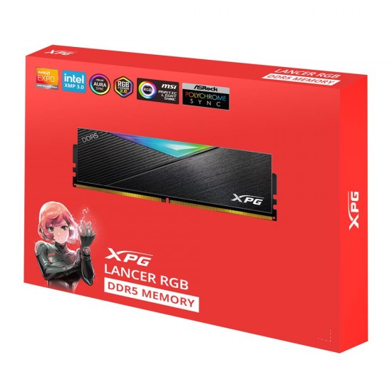 XPG 16GB-2 Lancer RGB DDR5 6000MT-s PC5-48000 CL 30-40-40 1.35V Soğutuculu PC Ram XPG 16GB-2 Lancer RGB DDR5 6000MT-s PC5-48000 CL 30-40-40 1.35V Soğutuculu PC Ram