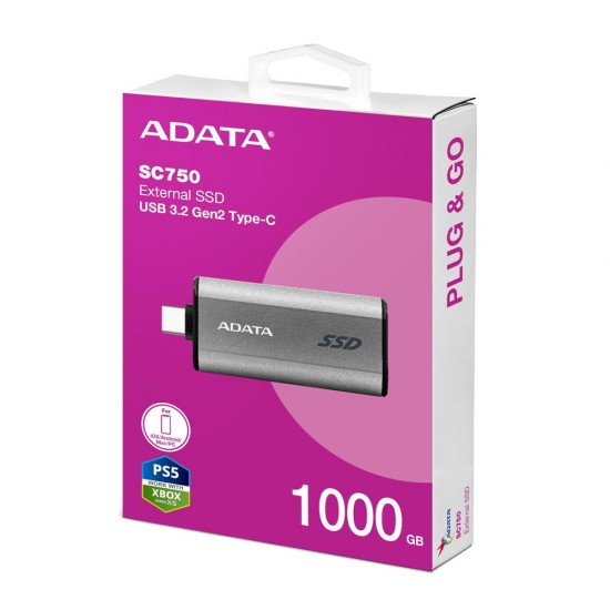 Adata 1000Gb SC750 Taşınabilir Usb 3.2 Gen2 Type-C Ssd Harici Disk Adata 1000Gb SC750 Taşınabilir Usb 3.2 Gen2 Type-C Ssd Harici Disk