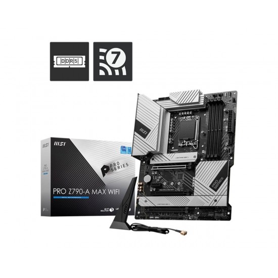 Msi Pro Z790-A Max WIFI DDR5 Intel Z790 Soket 1700 DDR5 7800(OC)MHz ATX Gaming (Oyuncu) Anakart Msi Pro Z790-A Max WIFI DDR5 Intel Z790 Soket 1700 DDR5 7800(OC)MHz ATX Gaming (Oyuncu) Anakart