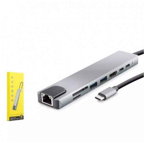 HADRON HDX7841 TYPE-C TO HDTV HDMI 4K 30HZ + VGA 2IN1 GRİ