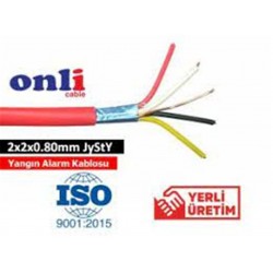 Ersan 2x2x0,80mm JE-H (St) H Bd  (CU-HFFR) 100 metre Yangın Alarm Kablosu