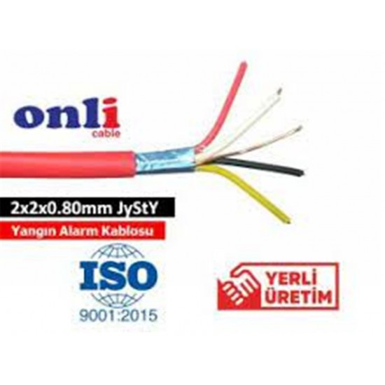 Ersan 2x2x0,80mm JE-H (St) H Bd (CU-HFFR) 100 metre Yangın Alarm Kablosu Ersan 2x2x0,80mm JE-H (St) H Bd (CU-HFFR) 100 metre Yangın Alarm Kablosu