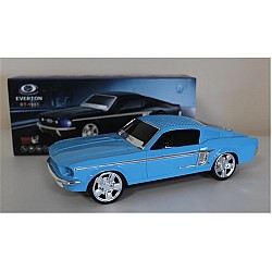 EVERTON RT-1951 Mavi (Blue) Arabalı  Bluetooth Fm-Usb-Tf-Aux Şarjlı Nostaljik Radyo