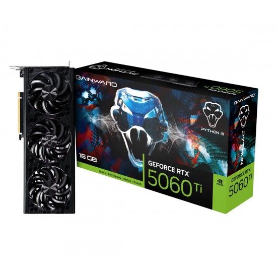 Gainward GeForce RTX5060Ti PYTHON III 16GB GDDR7 128Bit Gaming (Oyuncu) Ekran Kartı Gainward GeForce RTX5060Ti PYTHON III 16GB GDDR7 128Bit Gaming (Oyuncu) Ekran Kartı