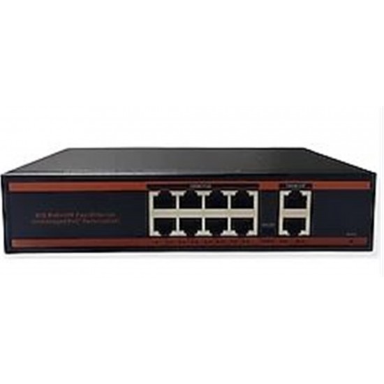 Nova HIF0820FBL-C 8 Port Poe+ 10-100 Mbps 2 Port 10-100 Mbps Uplink Switch Nova HIF0820FBL-C 8 Port Poe+ 10-100 Mbps 2 Port 10-100 Mbps Uplink Switch