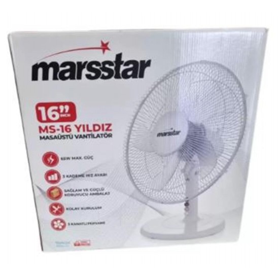 MARSSTAR YILDIZ MASA ÜSTÜ VANTİLATÖR MS-16 MARSSTAR YILDIZ MASA ÜSTÜ VANTİLATÖR MS-16