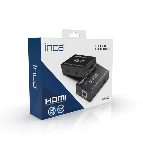 Inca IEX-60 CAT5E-CAT6 60mt FULL HD 1080P 3D HDMI Extender (bant Hızı 1.65Gbps) Inca IEX-60 CAT5E-CAT6 60mt FULL HD 1080P 3D HDMI Extender (bant Hızı 1.65Gbps)