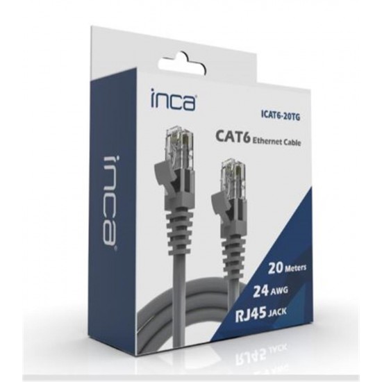 INCA ICAT6-01TG 1 Metre Gri Kablo INCA ICAT6-01TG 1 Metre Gri Kablo