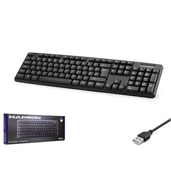 HADRON HDX2601 KABLOLU STANDART KLAVYE F SİYAH HADRON HDX2601 KABLOLU STANDART KLAVYE F SİYAH