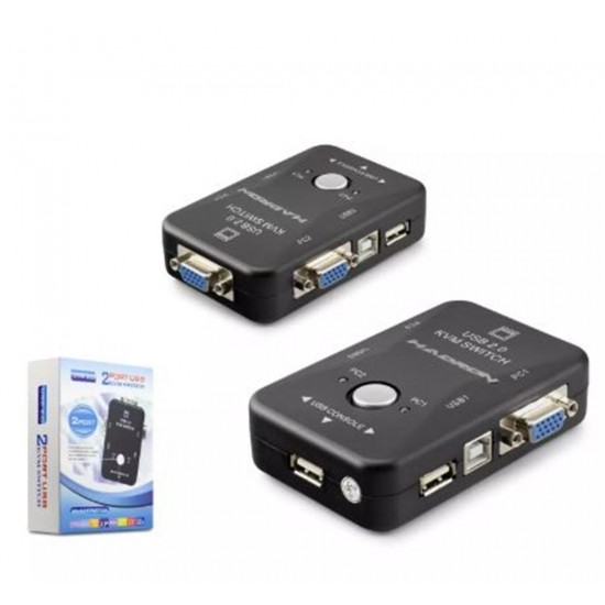 HADRON HDX1360 VGA USB KVM SWITCH 2GİRİŞ 1ÇIKIŞ SİYAH HADRON HDX1360 VGA USB KVM SWITCH 2GİRİŞ 1ÇIKIŞ SİYAH