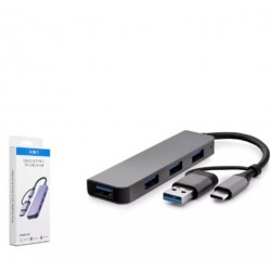 HADRON HDX7040 TYPE-C HUB 3-USB2.0 + USB3.0 GRİ