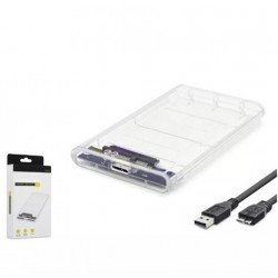HADRON HDX1760 HDD KUTU USB3.0 PLASTİK SATA 2.5" TRANSPARENT
