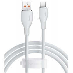 Baseus P10355703221-00 Pudding Hızlı Şarj Özellikli USB Type-C 100W Kablo 1.2M Beyaz