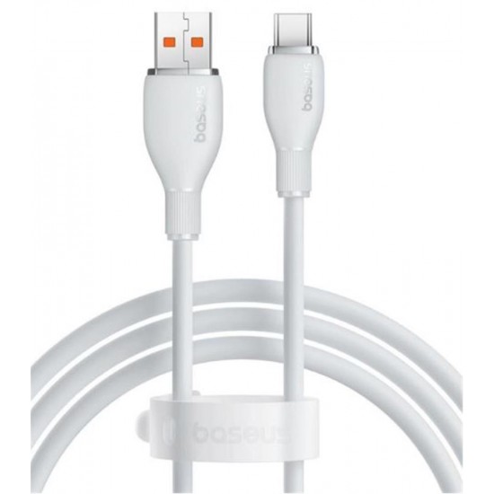 Baseus P10355703221-00 Pudding Hızlı Şarj Özellikli USB Type-C 100W Kablo 1.2M Beyaz