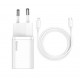 Baseus TZCCSUP-B02 20W C+C Beyaz Şarj Aleti Baseus TZCCSUP-B02 20W C+C Beyaz Şarj Aleti