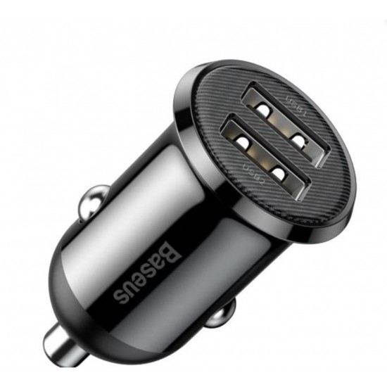 Baseus CCALLP-01 Grain Pro 2xUSB 4.8A Araç Şarj Cihazı-Siyah Baseus CCALLP-01 Grain Pro 2xUSB 4.8A Araç Şarj Cihazı-Siyah