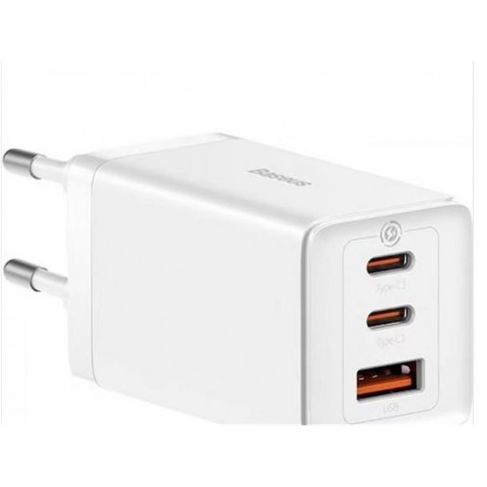 BASEUS CCGP120202 GaN5 Pro 2C+U 65W Şarj Cihazı Beyaz BASEUS CCGP120202 GaN5 Pro 2C+U 65W Şarj Cihazı Beyaz