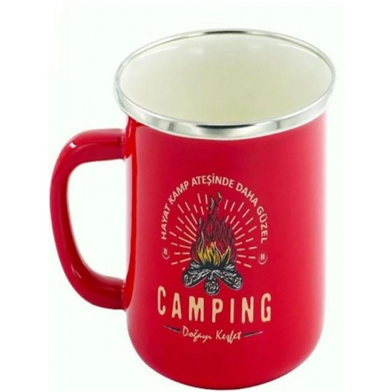 ORCAMP Retro Emaye Bardak Kırmızı 330CC OUT-1900 ORCAMP Retro Emaye Bardak Kırmızı 330CC OUT-1900