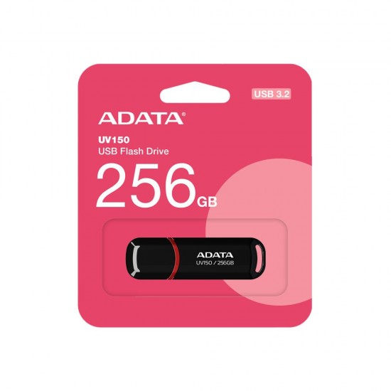 ADATA UV150-256GB USB3.2 Gen1 Black Flash Bellek ADATA UV150-256GB USB3.2 Gen1 Black Flash Bellek