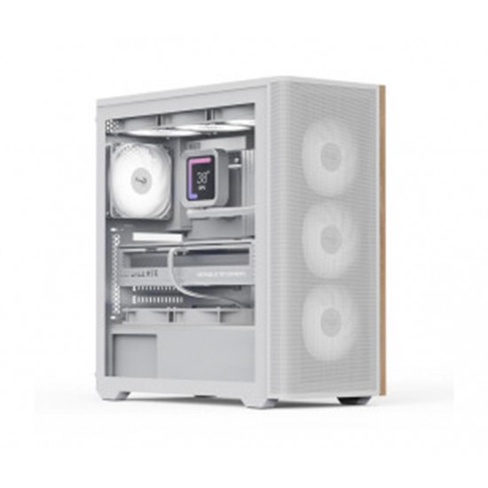 Aerocool AE D501A WH 4x12cm Fanlı Ahşap Ön Panel Tempered Cam Yan ve Mesh Ön Panel, USB Type-C,ATX Aerocool AE D501A WH 4x12cm Fanlı Ahşap Ön Panel Tempered Cam Yan ve Mesh Ön Panel, USB Type-C,ATX