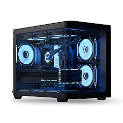 Aerocool AE P300C BK 3x12cm Mirror A-RGB Fanlı, Panoramik Tempered Panel, mATX